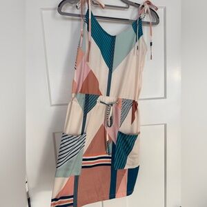 Striped Sleeveless Dress with Pockets